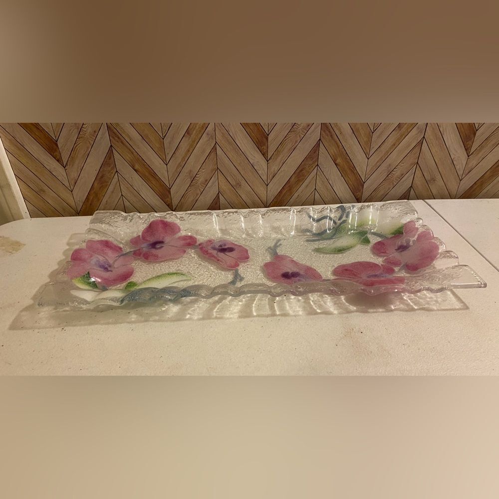 Vintage Long Pressed Glass (Sydenstriker?) Serving Dish [Item 718]